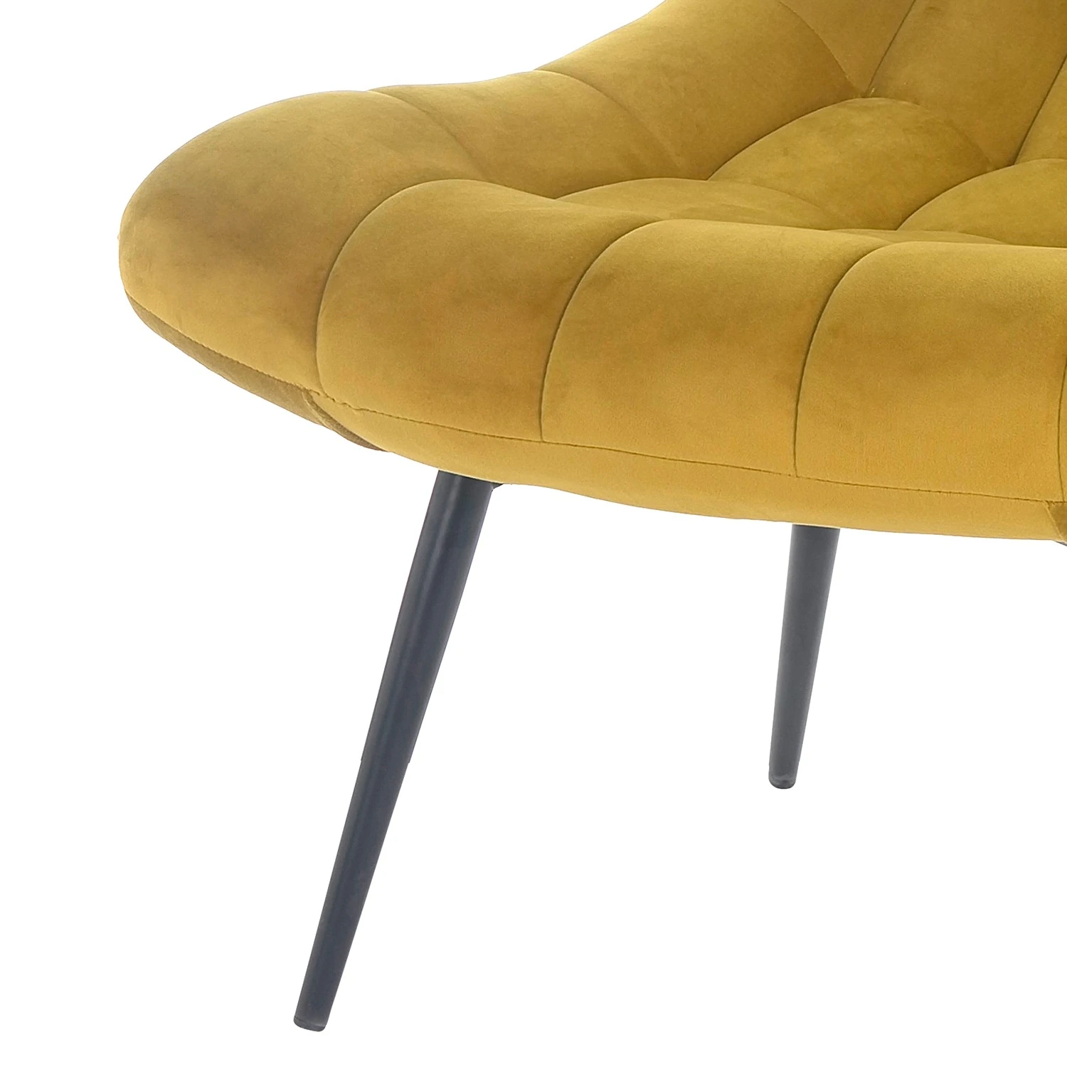 Norrwood XXL Sessel Obelix - Samt - Currygelb - Schwarz 8 Norrwood XXL Sessel Obelix - Samt - Currygelb - Schwarz – Bild 8