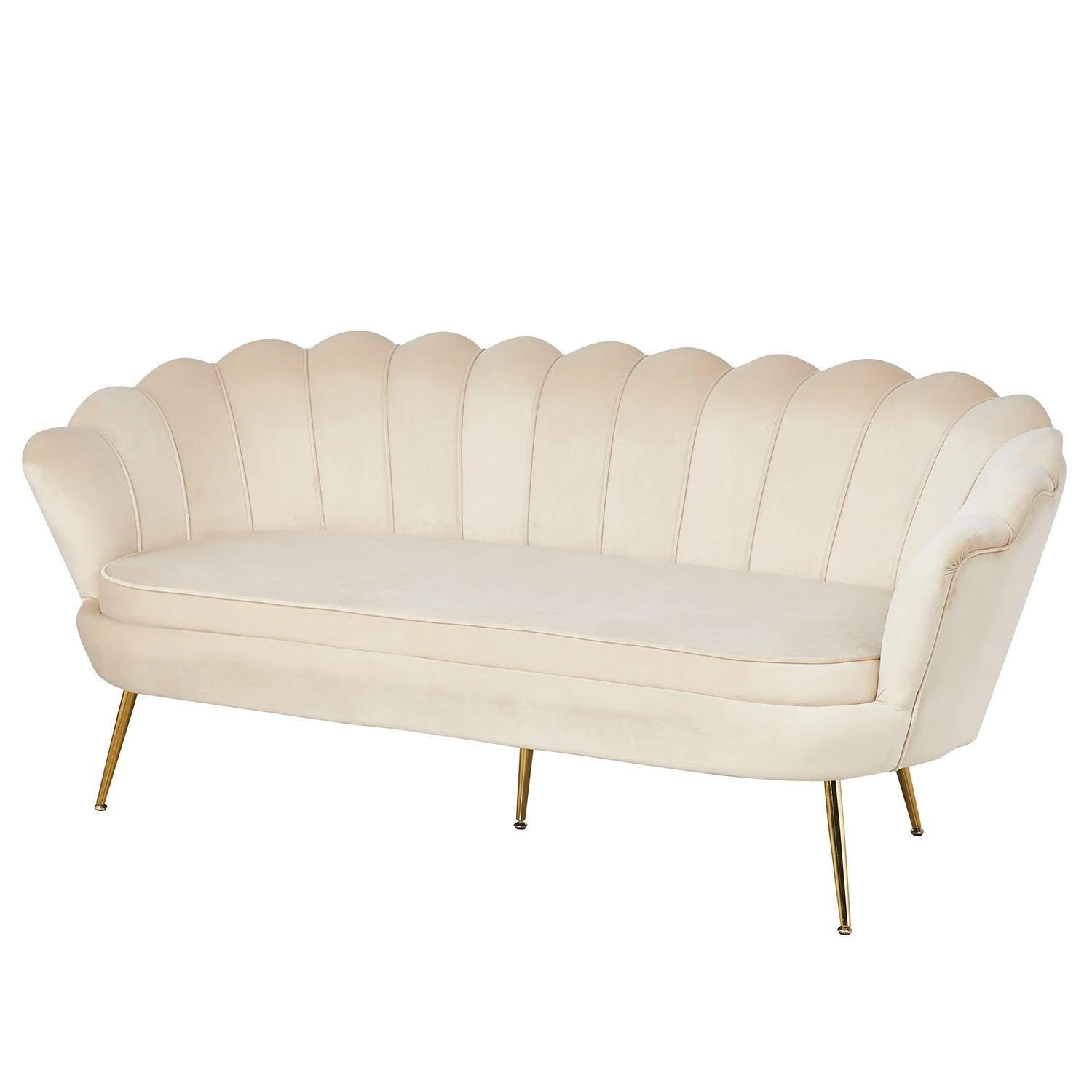 Norrwood Sofa Ralemo (3-Sitzer) - Samt - Creme 1 Norrwood Sofa Ralemo (3-Sitzer) - Samt - Creme