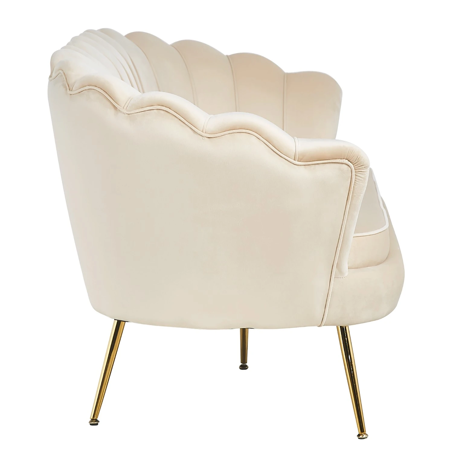 Norrwood Sofa Ralemo (3-Sitzer) - Samt - Creme 5 Norrwood Sofa Ralemo (3-Sitzer) - Samt - Creme – Bild 5