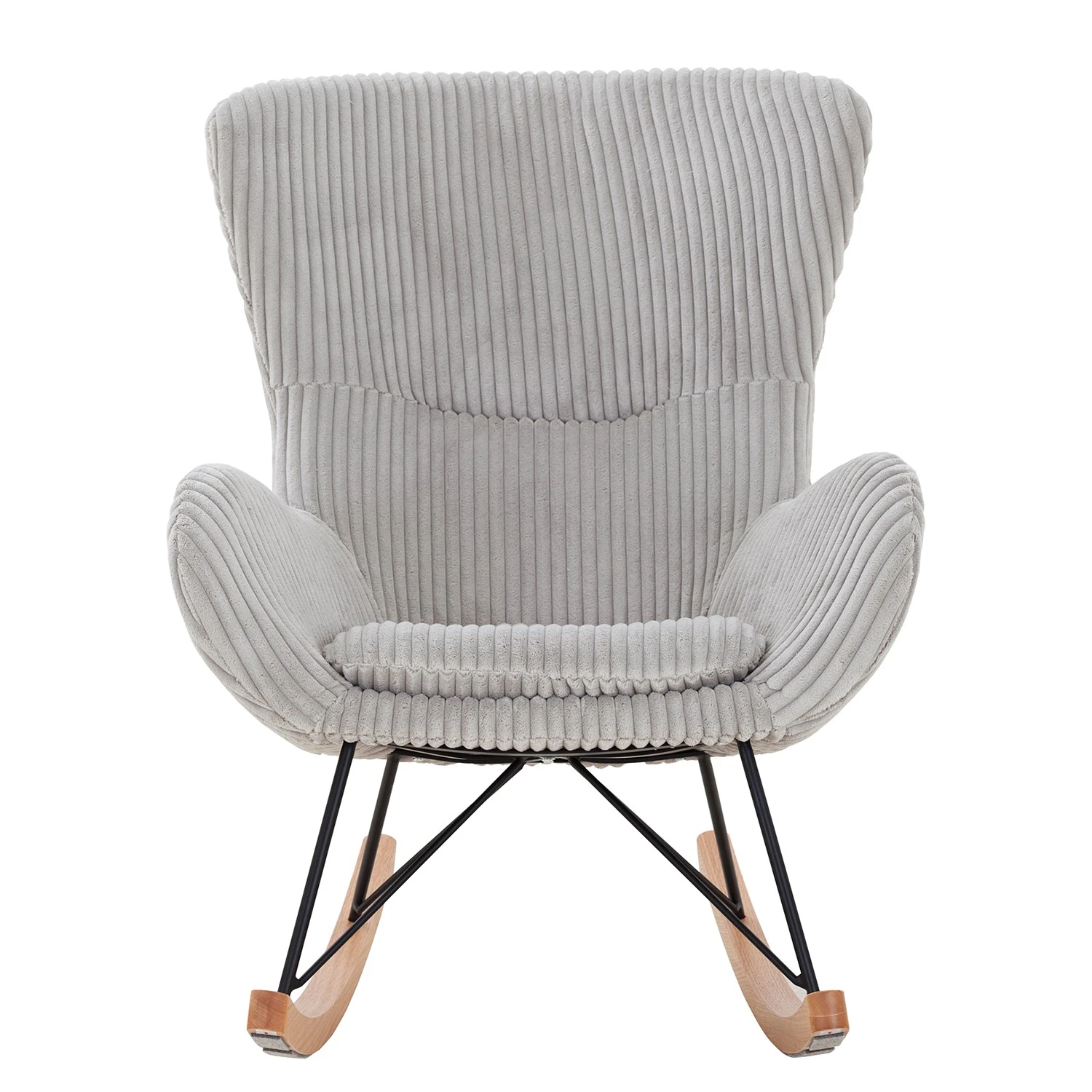 Naturoo Schaukelstuhl Shirali - Cord - Grau 3 Naturoo Schaukelstuhl Shirali - Cord - Grau – Bild 3