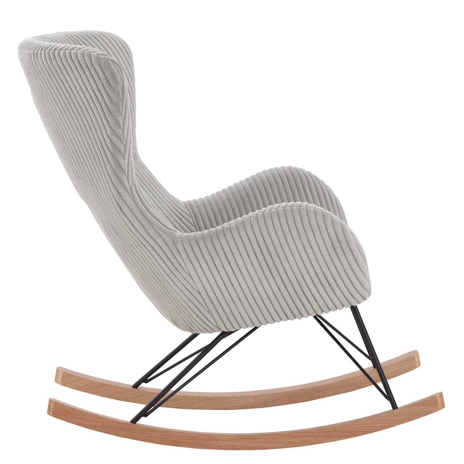 Naturoo Schaukelstuhl Shirali - Cord - Grau 4 Naturoo Schaukelstuhl Shirali - Cord - Grau – Bild 4