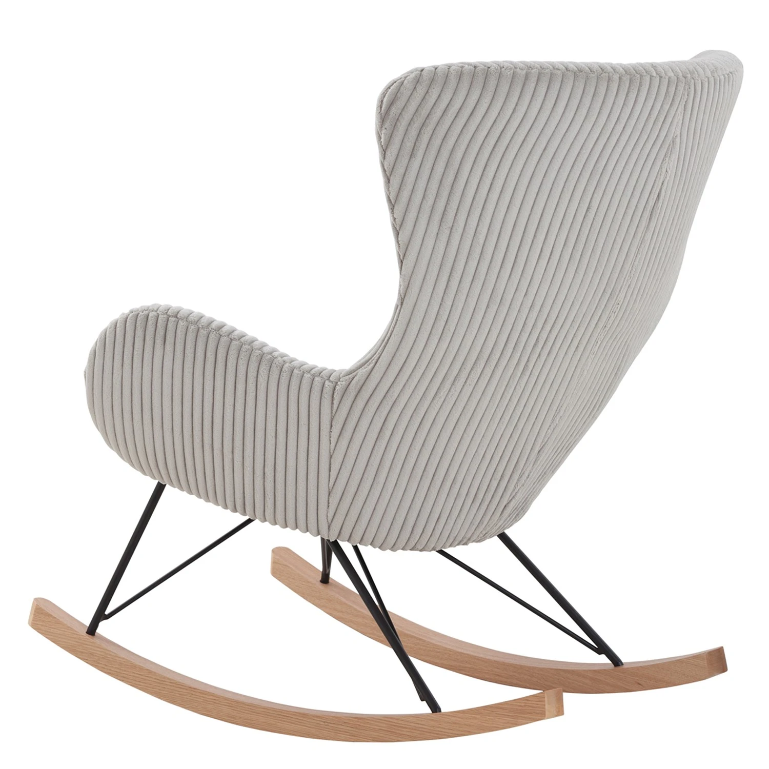 Naturoo Schaukelstuhl Shirali - Cord - Grau 6 Naturoo Schaukelstuhl Shirali - Cord - Grau – Bild 6