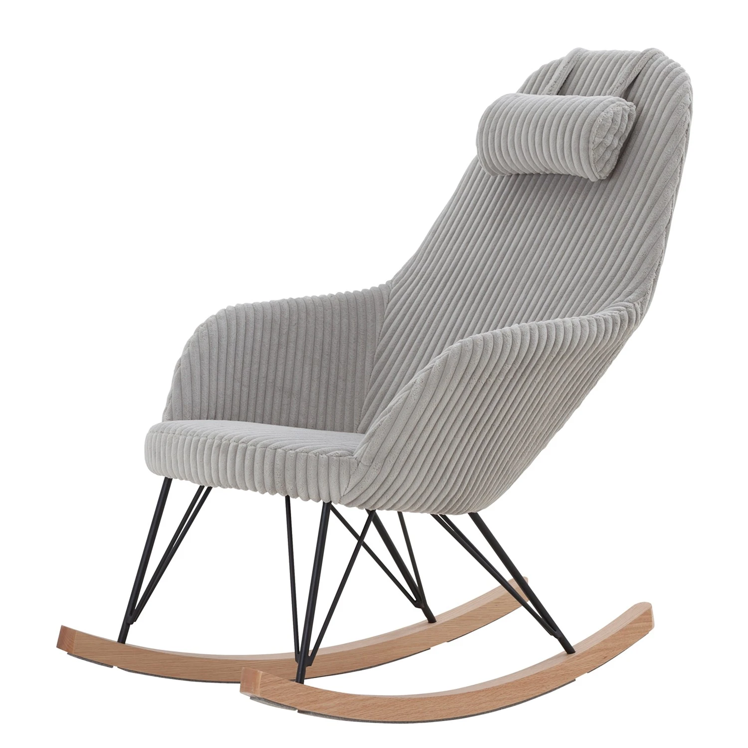 Norrwood Schaukelstuhl Silvassa - Cord - Grau 1 Norrwood Schaukelstuhl Silvassa - Cord - Grau