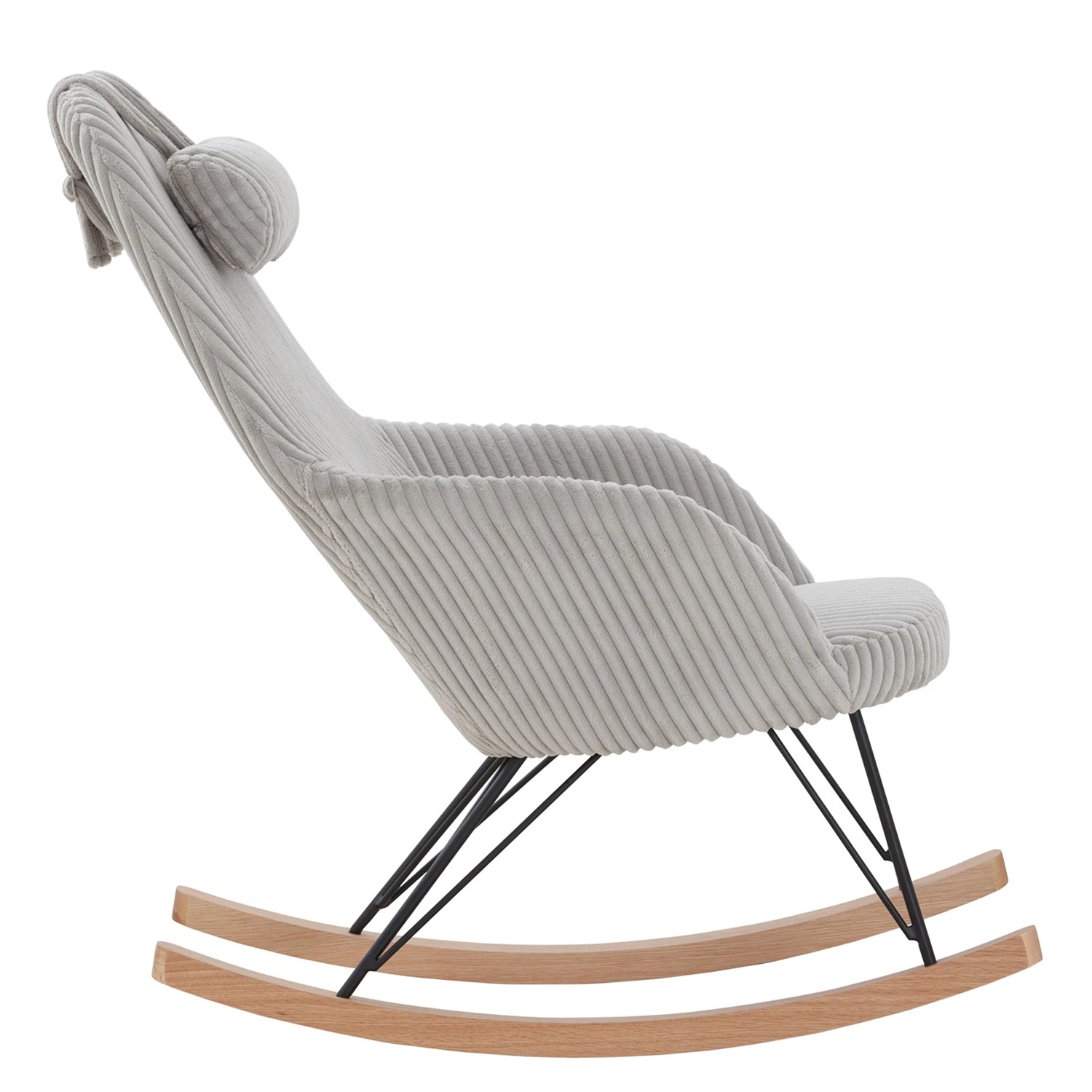 Norrwood Schaukelstuhl Silvassa - Cord - Grau 4 Norrwood Schaukelstuhl Silvassa - Cord - Grau – Bild 4
