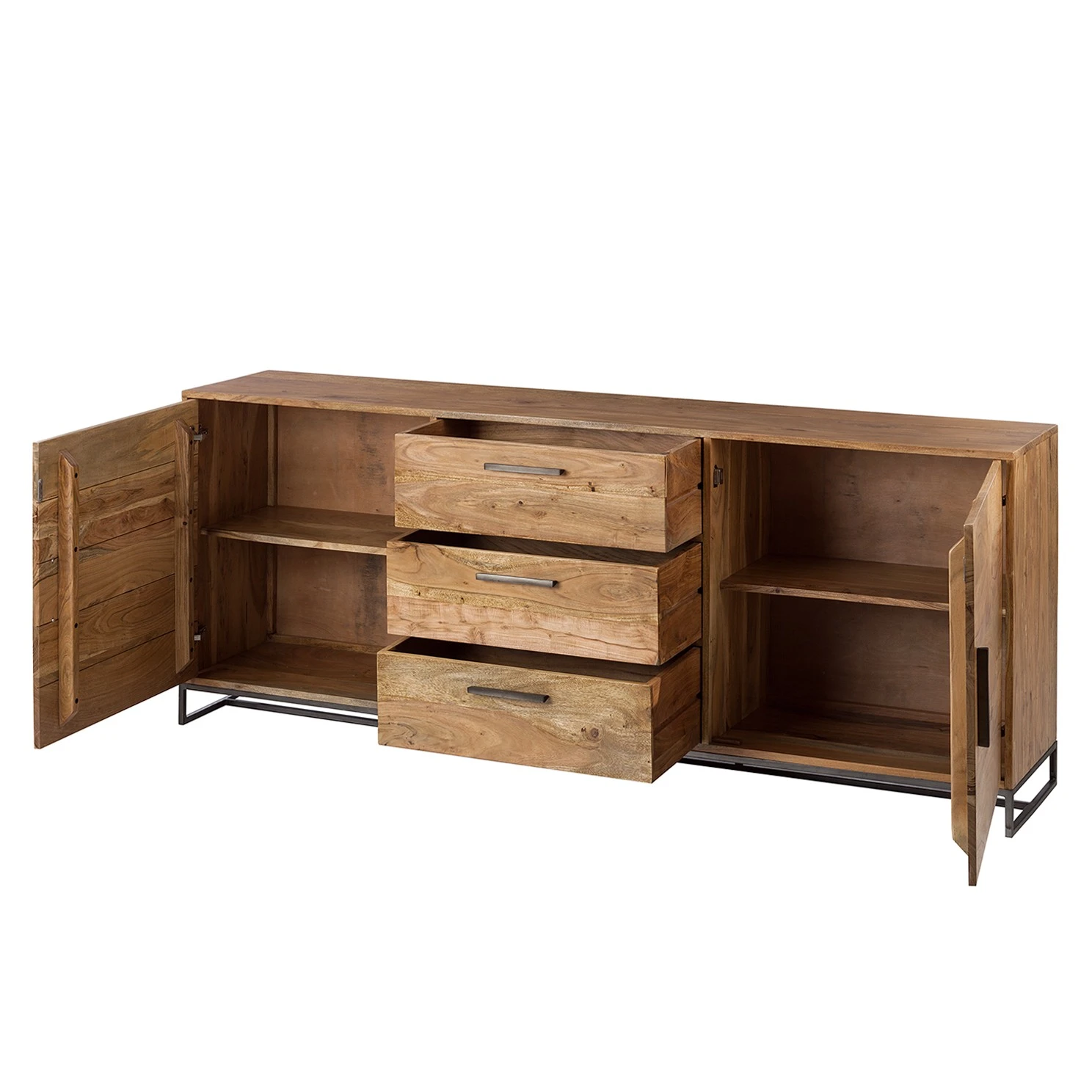 Ars manufacti Sideboard Woodson - Akazie massiv / Metall - Akazie Hellbraun - Breite: 200 cm 5 Ars manufacti Sideboard Woodson - Akazie massiv / Metall - Akazie Hellbraun - Breite: 200 cm – Bild 5