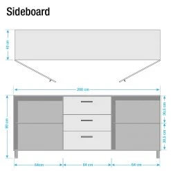 Ars manufacti Sideboard Woodson - Akazie massiv / Metall - Akazie Hellbraun - Breite: 200 cm 15 Ars manufacti Sideboard Woodson - Akazie massiv / Metall - Akazie Hellbraun - Breite: 200 cm -Wohnzimmermöbel boutique en ligne 1000339822 220311 500 SKETCH DETAILS P000000001000339822 sketch
