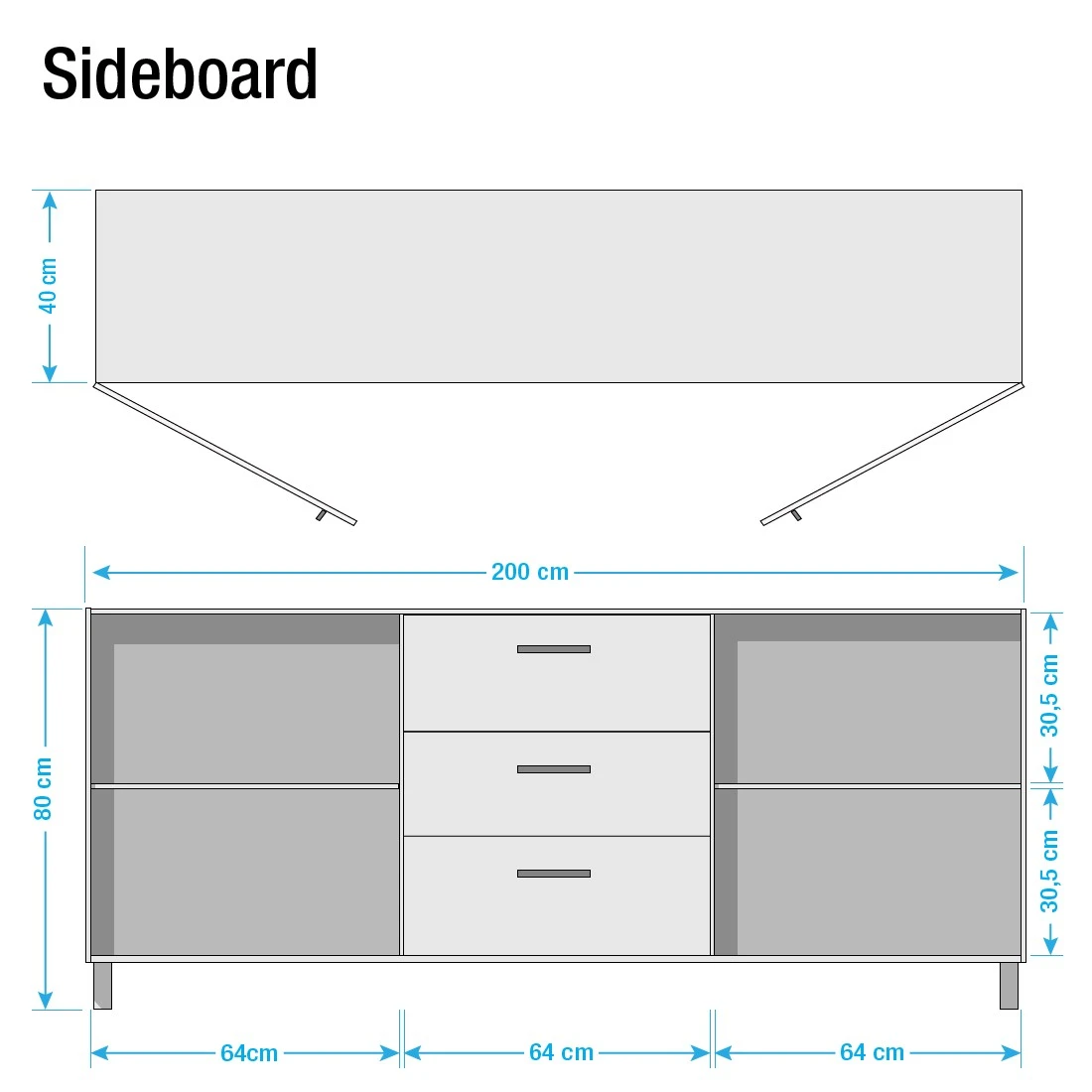 Ars manufacti Sideboard Woodson - Akazie massiv / Metall - Akazie Hellbraun - Breite: 200 cm 8 Ars manufacti Sideboard Woodson - Akazie massiv / Metall - Akazie Hellbraun - Breite: 200 cm – Bild 8