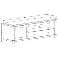 Ridgevalley TV-Lowboard Emmanuela - Dunkelgrün -Wohnzimmermöbel boutique en ligne 1000339985 220317 500 SKETCH DETAILS P000000001000339985 sketch