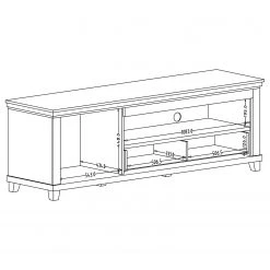 Ridgevalley TV-Lowboard Emmanuela - Dunkelgrün -Wohnzimmermöbel boutique en ligne 1000339985 220317 501 SKETCH DETAILS P000000001000339985 sketch