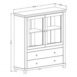 Ridgevalley Highboard Emmanuela - Dunkelgrün 10 Ridgevalley Highboard Emmanuela - Dunkelgrün -Wohnzimmermöbel boutique en ligne 1000339987 220317 500 SKETCH DETAILS P000000001000339987 sketch
