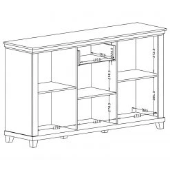 Ridgevalley Sideboard Emmanuela II - Dunkelgrün 11 Ridgevalley Sideboard Emmanuela II - Dunkelgrün -Wohnzimmermöbel boutique en ligne 1000339989 220317 501 SKETCH DETAILS P000000001000339989 sketch