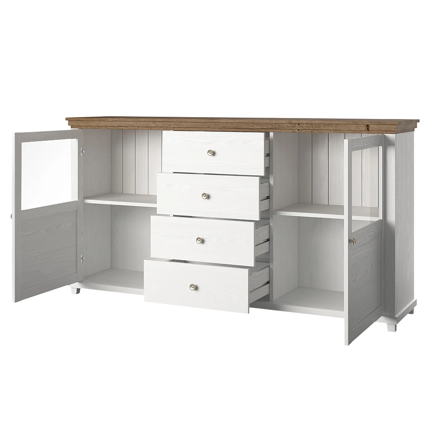 Ridgevalley Sideboard Emmanuela I - Kiefer Weiß Dekor 3 Ridgevalley Sideboard Emmanuela I - Kiefer Weiß Dekor – Bild 3