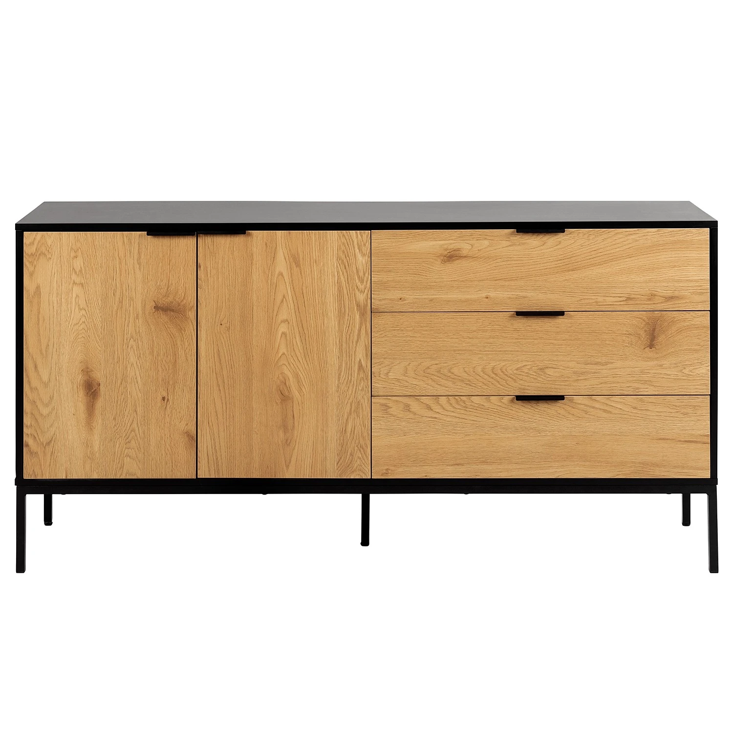 Red Living Sideboard Coogee III - Eiche Dekor / Schwarz 4 Red Living Sideboard Coogee III - Eiche Dekor / Schwarz – Bild 4