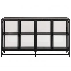 Red Living Sideboard Coogee IV - Glas / Metall - Schwarz -Wohnzimmermöbel boutique en ligne 1000340385 220318 040 DETAILS P000000001000340385
