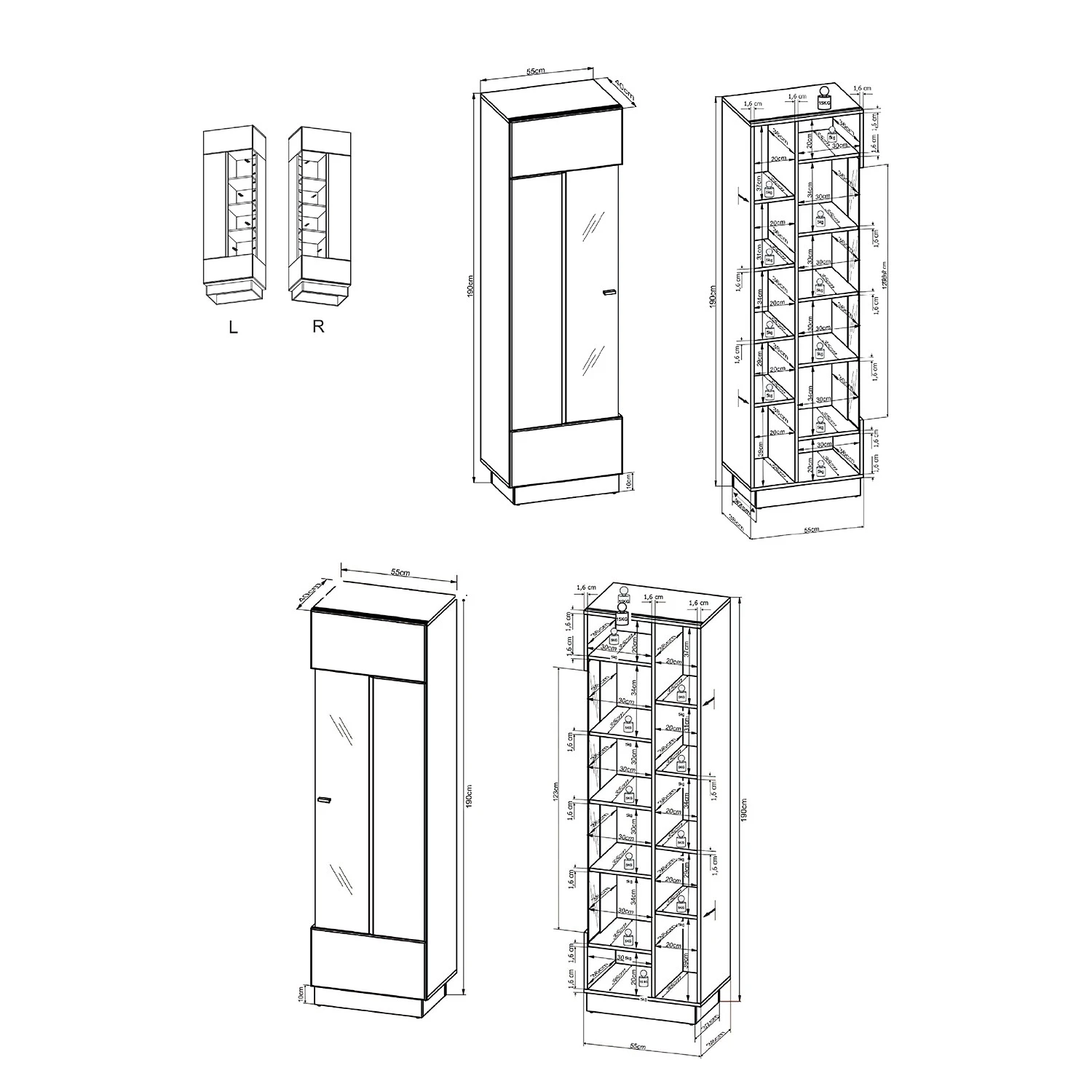 Fredriks TV-Wand Bylas (4-teilig) - Hochglanz Schwarz 9 Fredriks TV-Wand Bylas (4-teilig) - Hochglanz Schwarz – Bild 9