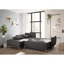 Norrwood Ecksofa Rutherford I - Webstoff Denga / Microfaser Laci: Graphit / Silber - Longchair beidseitig montierbar -Wohnzimmermöbel boutique en ligne 1000340480 220513 021 MOOD DETAILS P000000001000340480 mood