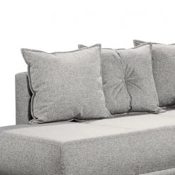 Mørteens Wohnlandschaft Rutherford - Webstoff Denga / Microfaser Laci: Silber / Anthrazit - Ottomane beidseitig montierbar -Wohnzimmermöbel boutique en ligne 1000340484 220513 110 DETAILS P000000001000340484