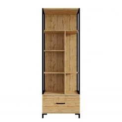 Red Living Büroregal Sonny - Wotaneiche Dekor / Schwarz -Wohnzimmermöbel boutique en ligne 1000341080 220322 040 DETAILS P000000001000341080