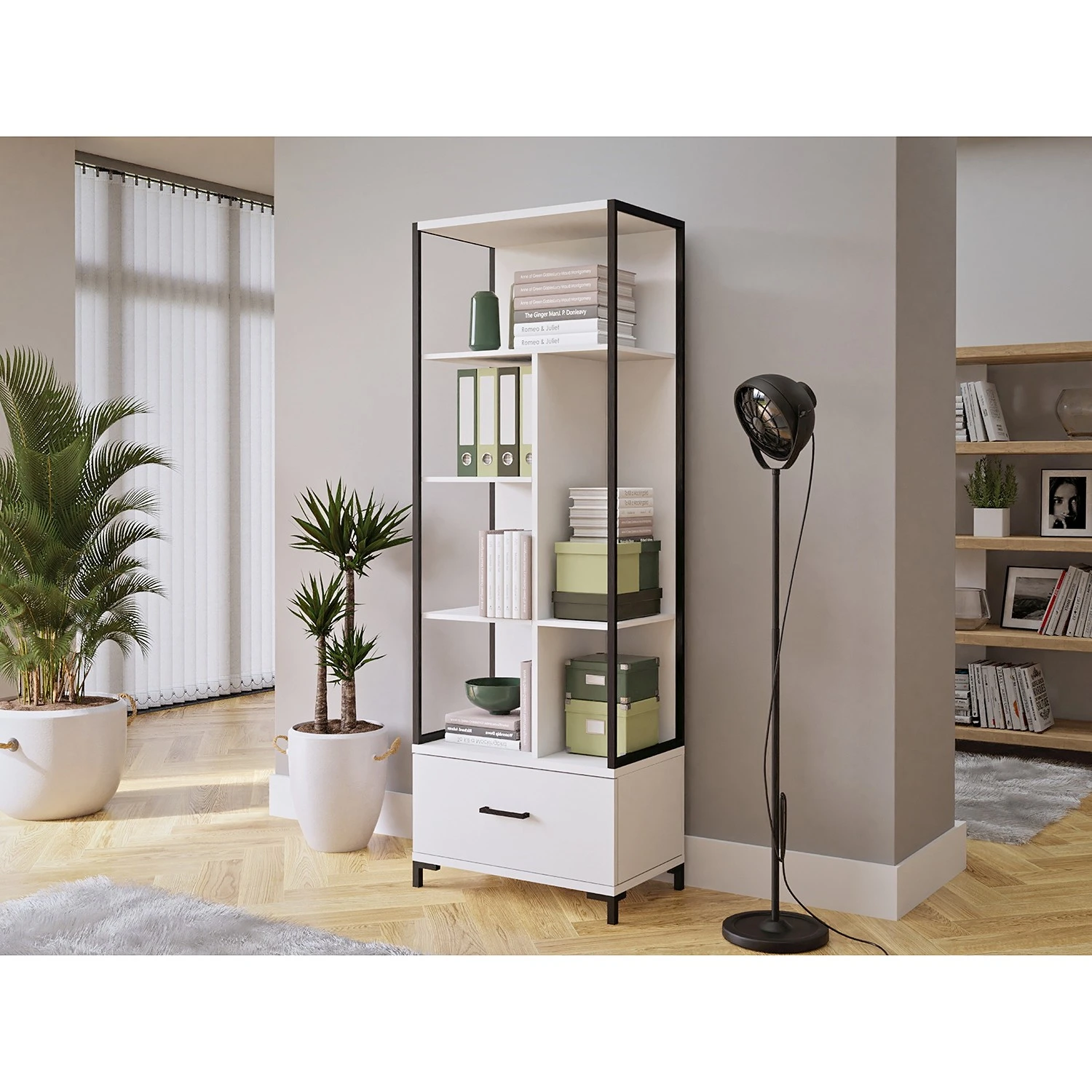 Red Living Büroregal Roslin - Weiß 2 Red Living Büroregal Roslin - Weiß – Bild 2