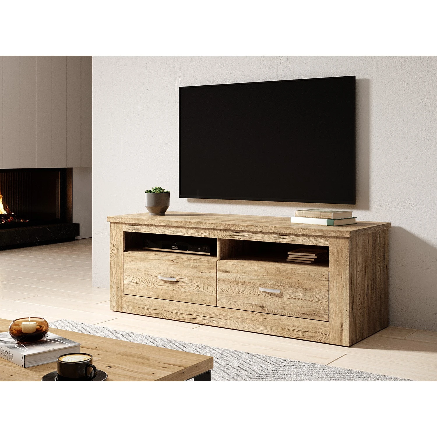 Loftscape TV-Lowboard Kilcar - Eiche Dekor 2 Loftscape TV-Lowboard Kilcar - Eiche Dekor – Bild 2