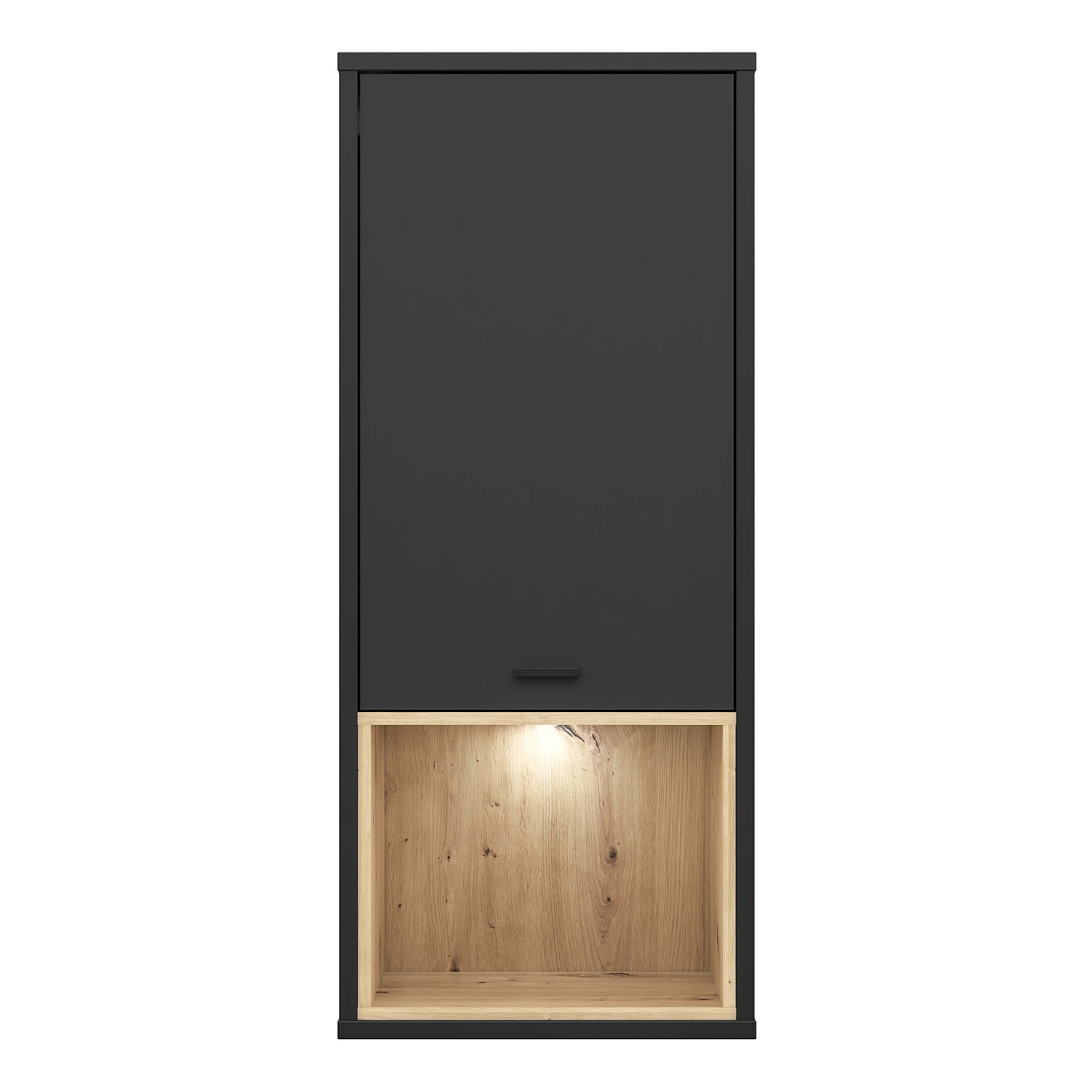 Loftscape Wohnwand Mazzo (4-teilig) - Schwarz / Eiche Artisan Dekor 13 Loftscape Wohnwand Mazzo (4-teilig) - Schwarz / Eiche Artisan Dekor – Bild 13