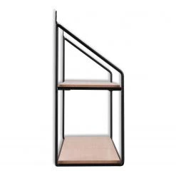 Loftscape Wandregal Cuddalore - Metall - Schwarz / Eiche Dekor -Wohnzimmermöbel boutique en ligne 1000341912 220323 040 DETAILS P000000001000341912