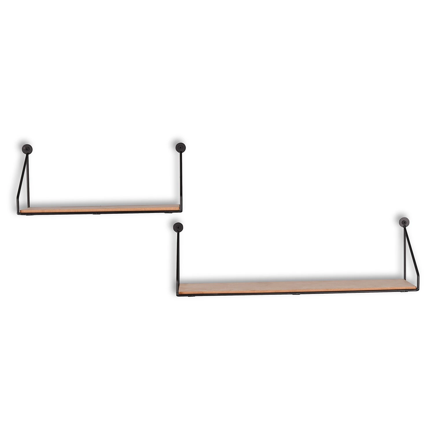 Loftscape Wandregal Chevron Love (2er-Set) - Metall - Schwarz / Eiche Dekor 5 Loftscape Wandregal Chevron Love (2er-Set) - Metall - Schwarz / Eiche Dekor – Bild 5