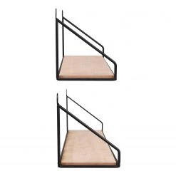 Loftscape Wandregal Chevron Love (2er-Set) - Metall - Schwarz / Eiche Dekor 13 Loftscape Wandregal Chevron Love (2er-Set) - Metall - Schwarz / Eiche Dekor -Wohnzimmermöbel boutique en ligne 1000341914 220323 040 DETAILS P000000001000341914