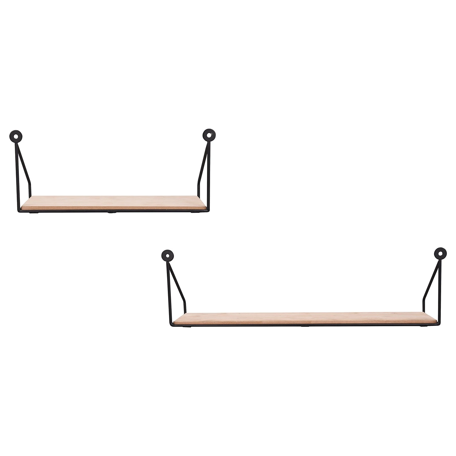 Loftscape Wandregal Chevron Love (2er-Set) - Metall - Schwarz / Eiche Dekor 7 Loftscape Wandregal Chevron Love (2er-Set) - Metall - Schwarz / Eiche Dekor – Bild 7