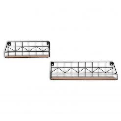 Loftscape Wandregal Fluffy (2er-Set) - Metall - Schwarz / Eiche Dekor 12 Loftscape Wandregal Fluffy (2er-Set) - Metall - Schwarz / Eiche Dekor -Wohnzimmermöbel boutique en ligne 1000341918 220323 030 DETAILS P000000001000341918