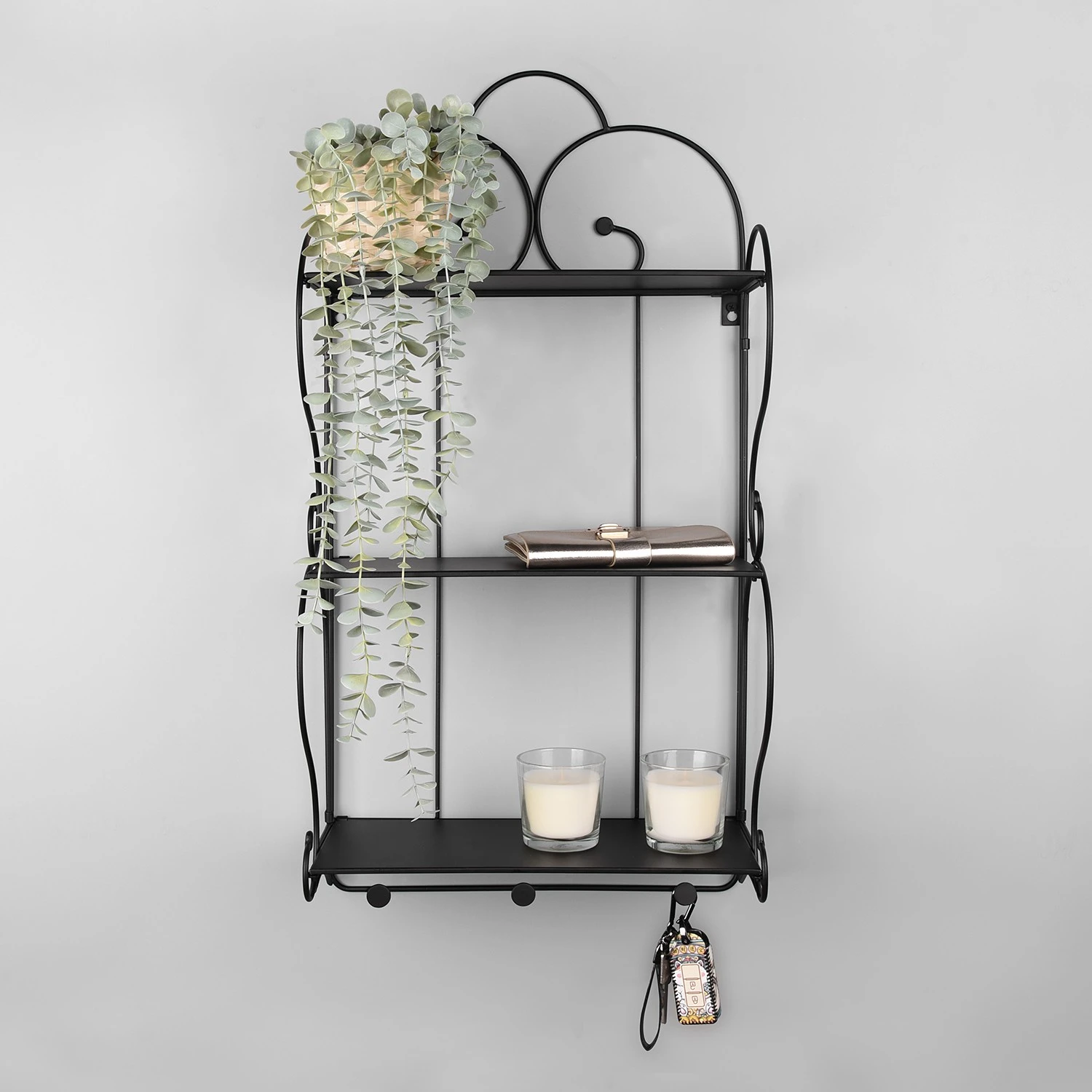 Loftscape Wandregal Konstanze - Metall - Schwarz 2 Loftscape Wandregal Konstanze - Metall - Schwarz – Bild 2