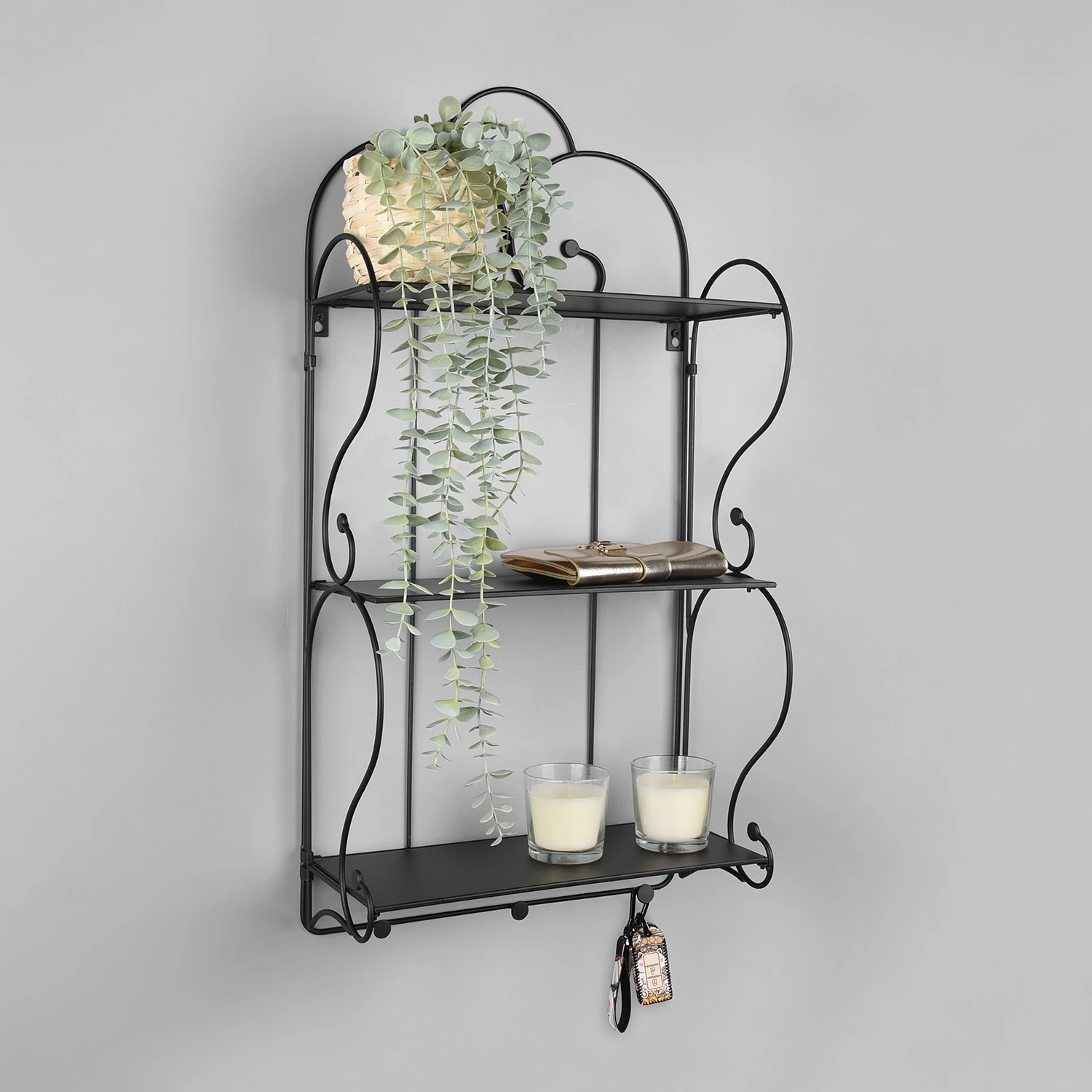 Loftscape Wandregal Konstanze - Metall - Schwarz 3 Loftscape Wandregal Konstanze - Metall - Schwarz – Bild 3