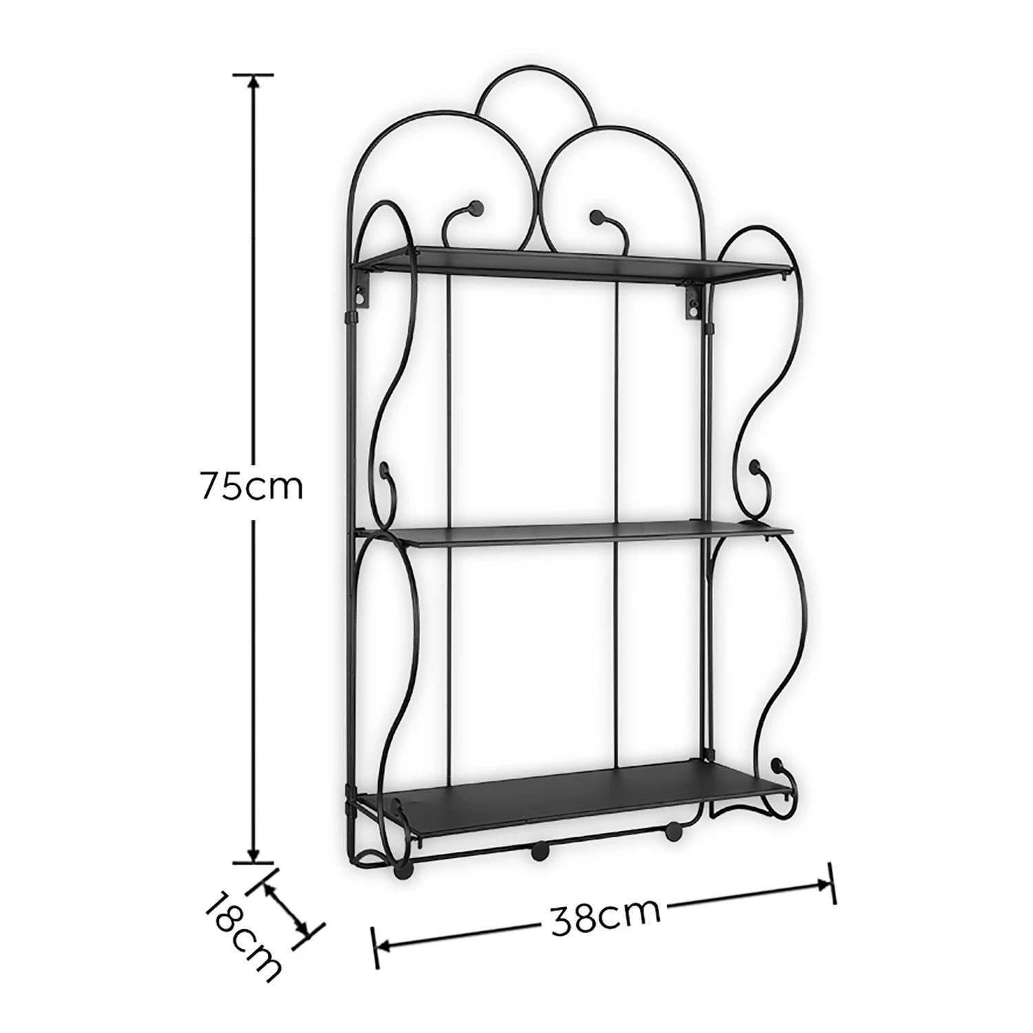 Loftscape Wandregal Konstanze - Metall - Schwarz 15 Loftscape Wandregal Konstanze - Metall - Schwarz – Bild 15