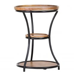 Red Living Beistelltisch Ugo I - Mango massiv / Metall - Mango / Schwarz