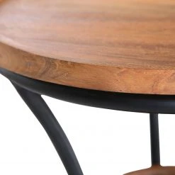 Red Living Beistelltisch Ugo I - Mango massiv / Metall - Mango / Schwarz -Wohnzimmermöbel boutique en ligne 1000341955 220331 040 DETAILS P000000001000341955