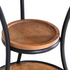 Red Living Beistelltisch Ugo I - Mango massiv / Metall - Mango / Schwarz -Wohnzimmermöbel boutique en ligne 1000341955 220331 042 DETAILS P000000001000341955