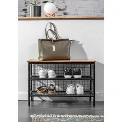 Red Living Schuhregal Ugo - Mango massiv / Metall - Mango / Schwarz -Wohnzimmermöbel boutique en ligne 1000341958 220331 021 MOOD DETAILS P000000001000341958 mood