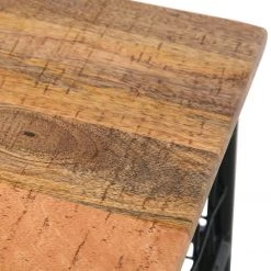 Red Living Schuhregal Ugo - Mango massiv / Metall - Mango / Schwarz -Wohnzimmermöbel boutique en ligne 1000341958 220331 030 DETAILS P000000001000341958