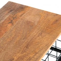 Red Living Schuhregal Ugo - Mango massiv / Metall - Mango / Schwarz -Wohnzimmermöbel boutique en ligne 1000341958 220331 031 DETAILS P000000001000341958