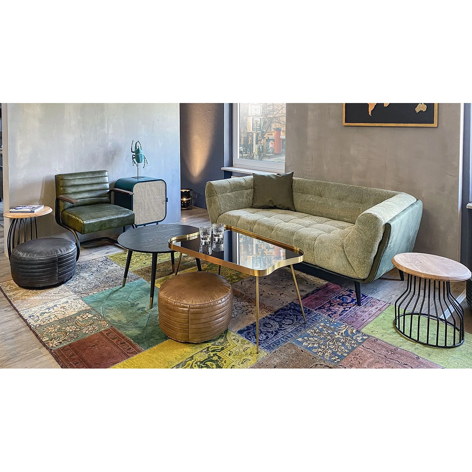 Red Living Kommode Shad - Rattan / Mango massiv - Petrol 4 Red Living Kommode Shad - Rattan / Mango massiv - Petrol – Bild 4