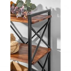 Red Living Regal Ugo II - Mango massiv / Metall - Mango / Schwarz -Wohnzimmermöbel boutique en ligne 1000341970 220331 071 DETAILS P000000001000341970