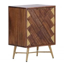 Red Living Beistelltisch Nook - Mango massiv / Metall - Mango / Gold