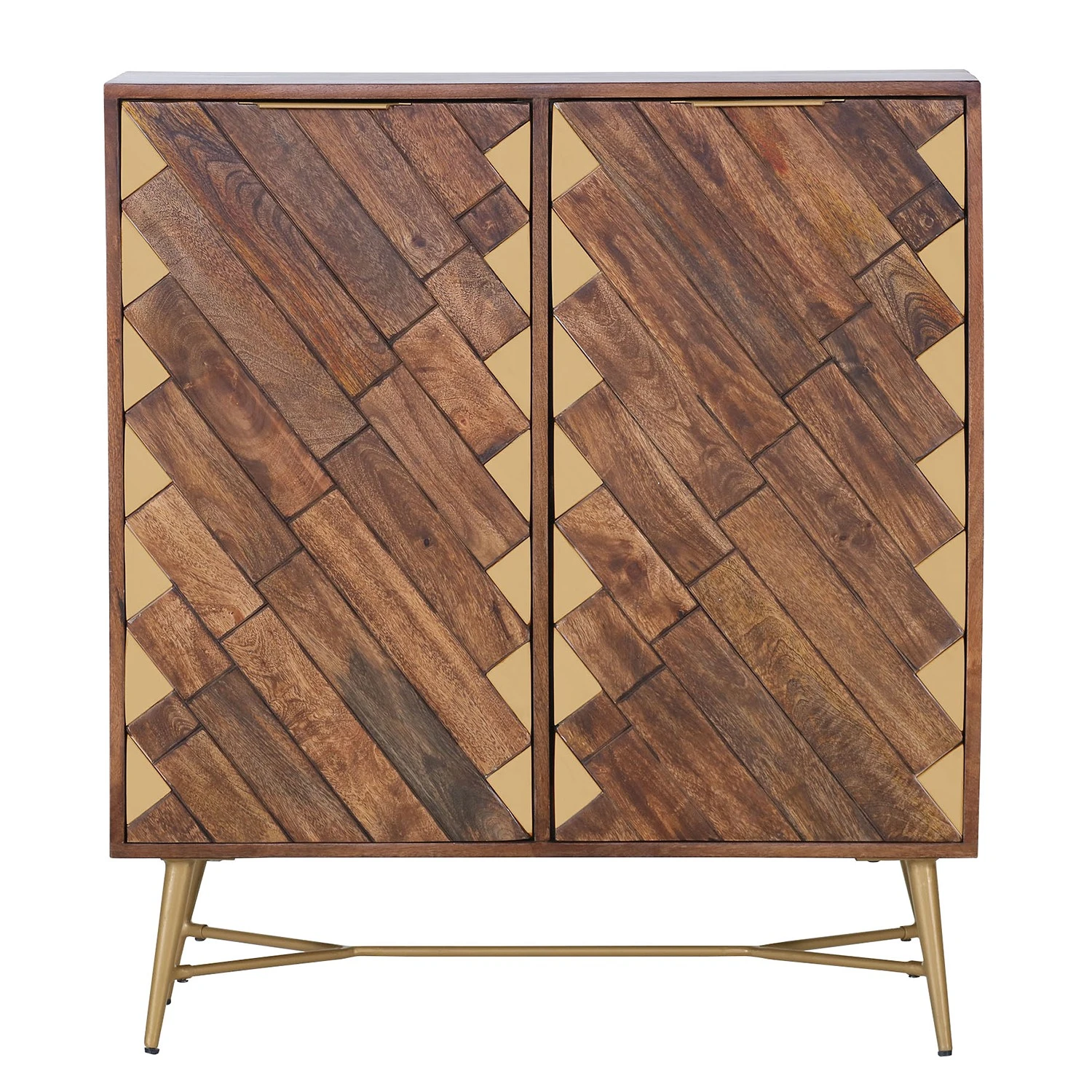 Red Living Kommode Nook - Mango massiv / Metall - Mango / Gold 4 Red Living Kommode Nook - Mango massiv / Metall - Mango / Gold – Bild 4