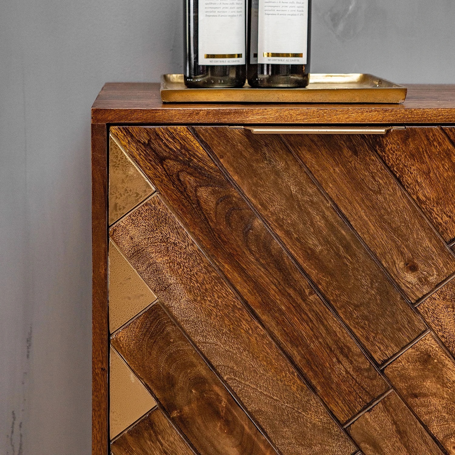 Red Living Kommode Nook - Mango massiv / Metall - Mango / Gold 8 Red Living Kommode Nook - Mango massiv / Metall - Mango / Gold – Bild 8