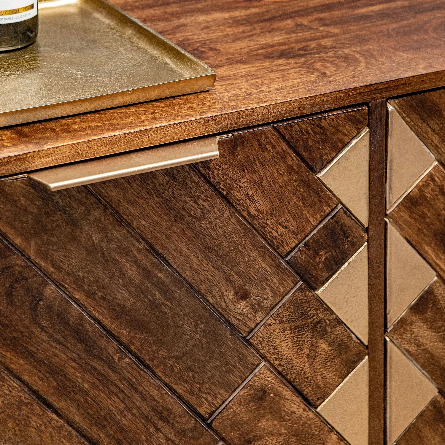 Red Living Kommode Nook - Mango massiv / Metall - Mango / Gold 9 Red Living Kommode Nook - Mango massiv / Metall - Mango / Gold – Bild 9