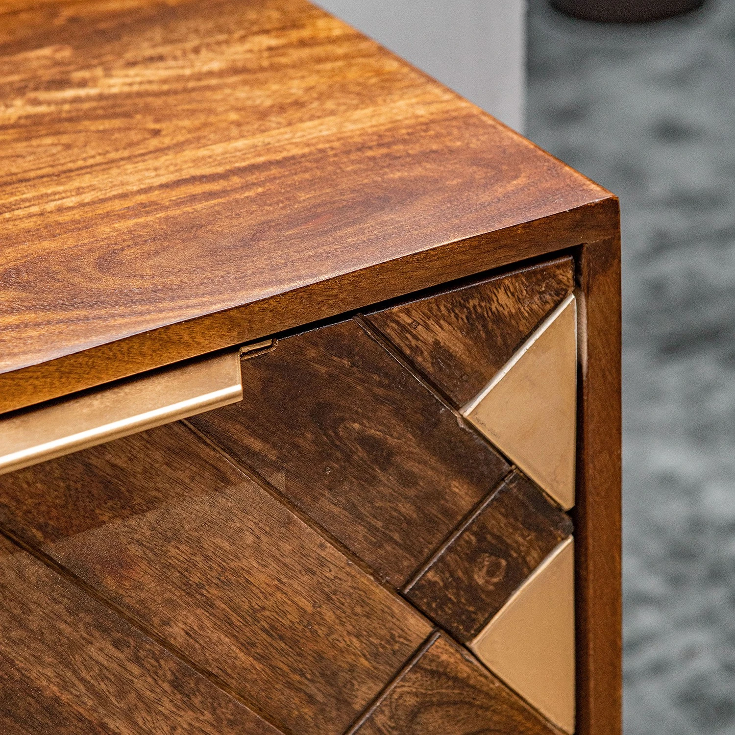 Red Living Kommode Nook - Mango massiv / Metall - Mango / Gold 12 Red Living Kommode Nook - Mango massiv / Metall - Mango / Gold – Bild 12