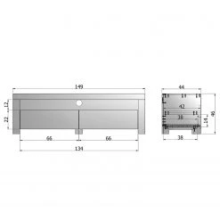 Naturoo TV-Lowboard Kabane II - Eiche massiv -Wohnzimmermöbel boutique en ligne 1000342075 220401 500 SKETCH DETAILS P000000001000342075 sketch