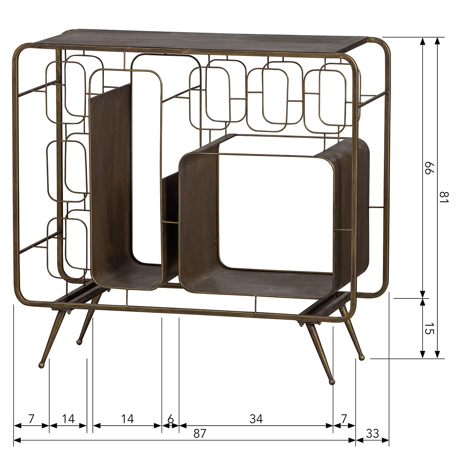Red Living Weinregal Shiny - Metall - Messing 7 Red Living Weinregal Shiny - Metall - Messing – Bild 7