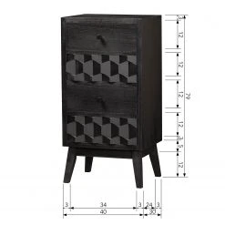 Red Living Beistelltisch Tyrone - Pinie Schwarz - Höhe: 79 cm 15 Red Living Beistelltisch Tyrone - Pinie Schwarz - Höhe: 79 cm -Wohnzimmermöbel boutique en ligne 1000342083 220401 500 SKETCH DETAILS P000000001000342083 sketch