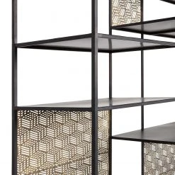 Red Living Regal Quito - Metall - Antik Messing / Schwarz -Wohnzimmermöbel boutique en ligne 1000342095 220401 050 DETAILS P000000001000342095